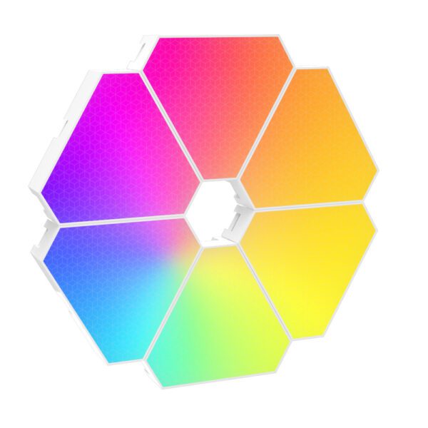 Smart App Control RGBIC Colors Triangle Wall Light Panels Modular 6 Pack Gaming Led Lights for Gaming Setup Living Room - Image 6