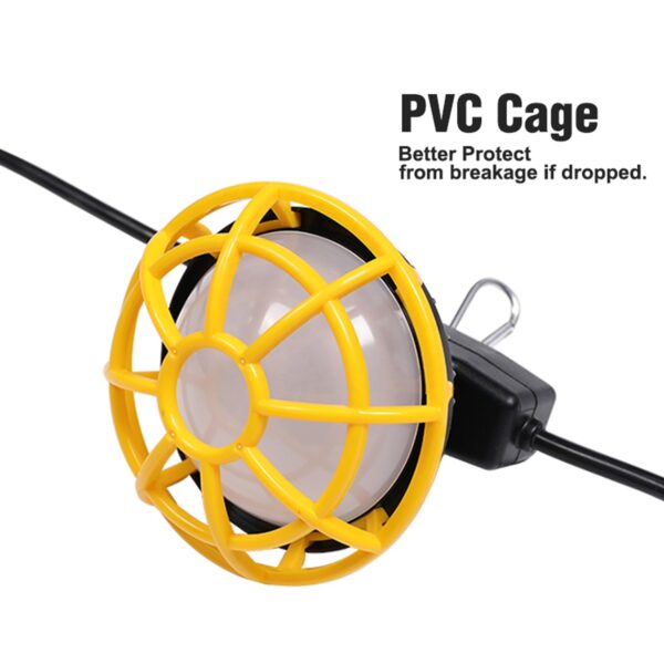 50FT 5 Head Bulbs IP65 Linkable Temporary Patio Garden Construction Outdoor Led String Lights with Shatterproof Cage - Image 2