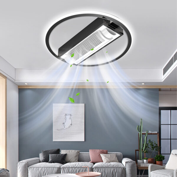 Intelligent Remote Control Led Dimming and Wind Speed Home Living Room Home Ceiling Fans with Led Lights Remote Control - Image 2