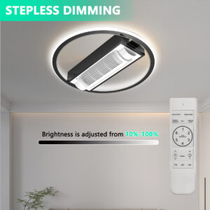 Intelligent Remote Control Led Dimming and Wind Speed Home Living Room Home Ceiling Fans with Led Lights Remote Control