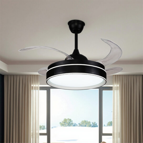 Lantern Foldable Ceiling Fan Light for Living Room Bedroom Kitchen - Image 4