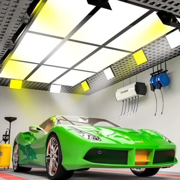 LED Ceiling Workshop Lamp Garage White Emitting Lights AC Powered Panel Lights for Workshop and Garage Use - Image 2