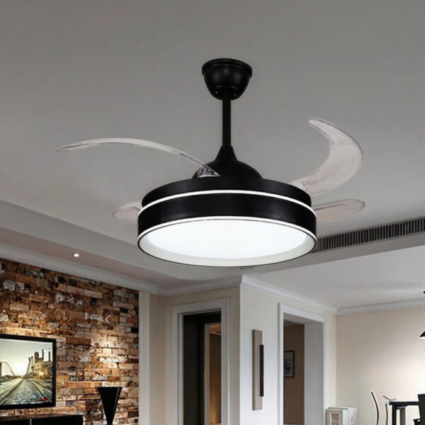 Lantern Foldable Ceiling Fan Light for Living Room Bedroom Kitchen - Image 3