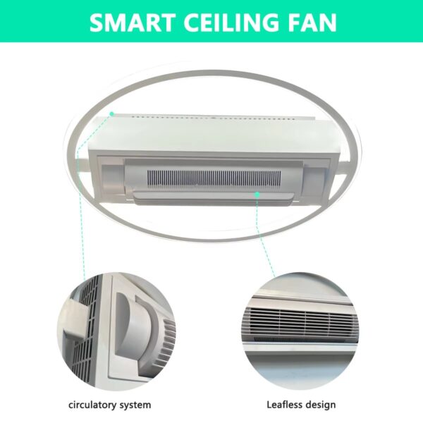 Intelligent Remote Control Led Dimming and Wind Speed Home Living Room Home Ceiling Fans with Led Lights Remote Control - Image 4