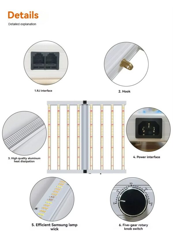 Wholesale Full Spectrum LED Plant Grow Light 240W 320W 400W 650W 800W 1000W Commercial LED Lights Grow for Indoor Growth - Image 3
