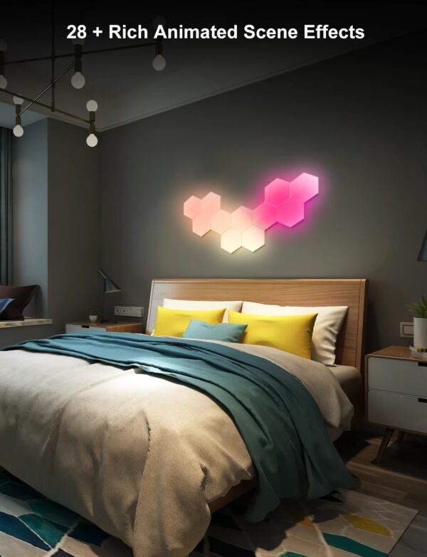Geometry Splicing Hex Honeycomb Quantum Hexagon Ceiling Light China for Gaming Room Bedroom Party LED 50 Hexagonal Modern 80 - Image 4